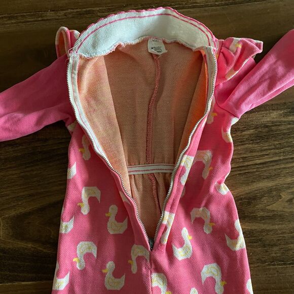 Vintage Sears Pink Duck Coverall/Romper Girls' Medium Infant - Picture 5 of 13